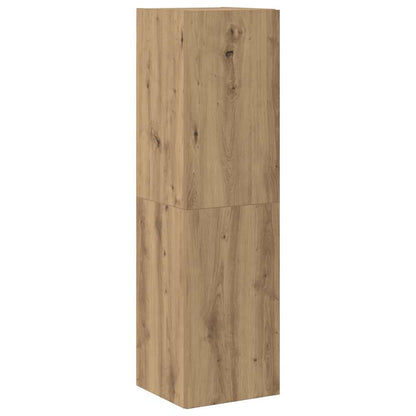 Mobili TV a Parete 6 pz Rovere Artigianale Legno Multistrato