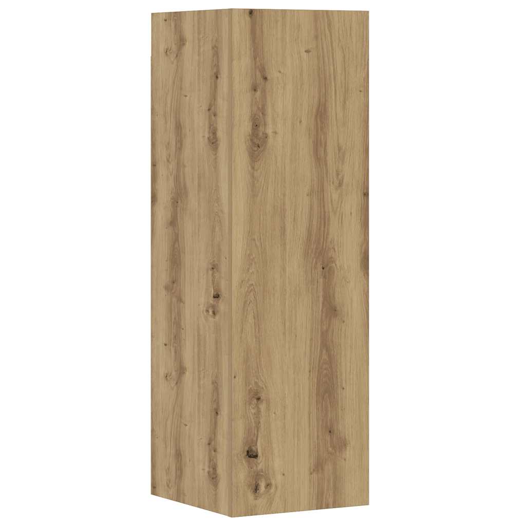 Set Mobile TV 5 pz Montato a Parete Rovere in Legno Multistrato | homemem39