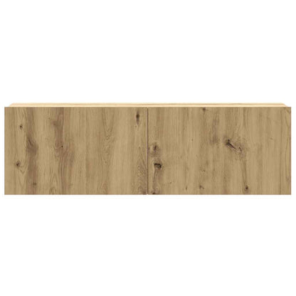 Set Mobile TV 5 pz Montato a Parete Rovere in Legno Multistrato | homemem39