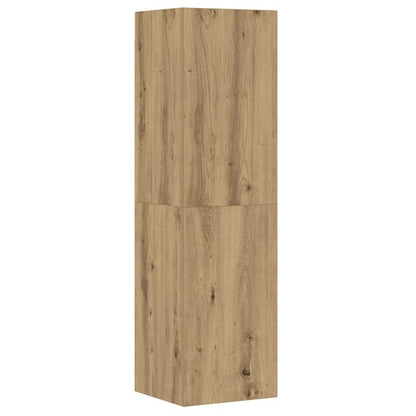 Set Mobile TV 5 pz Montato a Parete Rovere in Legno Multistrato - homemem39
