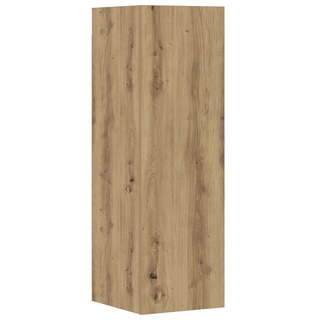 Set Mobile TV 6 pz Montato a Parete Rovere in Legno Multistrato - homemem39
