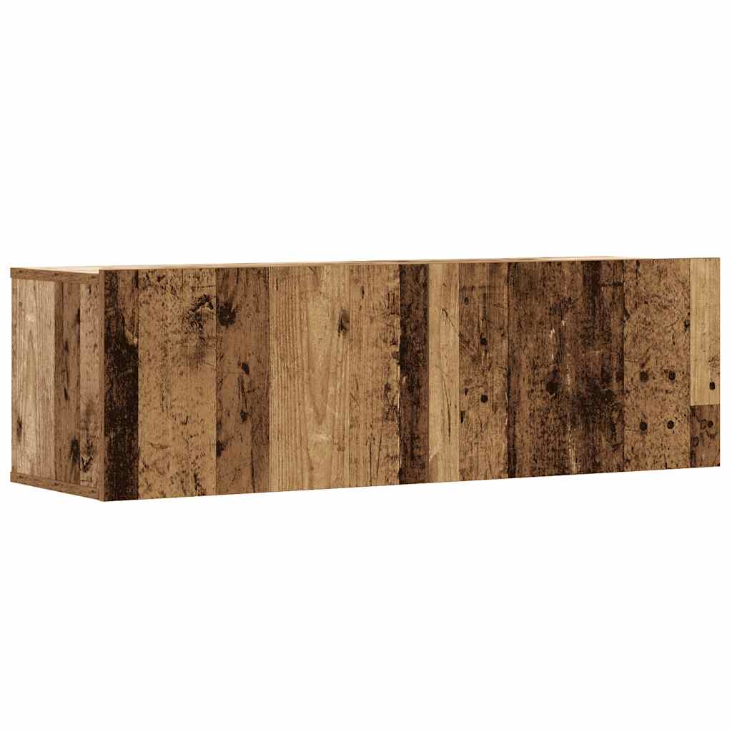 Mobili TV a Parete 3 pz Legno Antico 100x30x30 cm in Truciolato