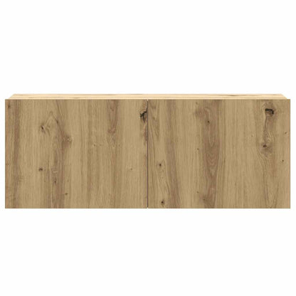 Set Mobile TV 8 pz Montato a Parete Rovere in Legno Multistrato | homemem39
