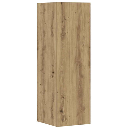 Set Mobile TV 8 pz Montato a Parete Rovere in Legno Multistrato | homemem39