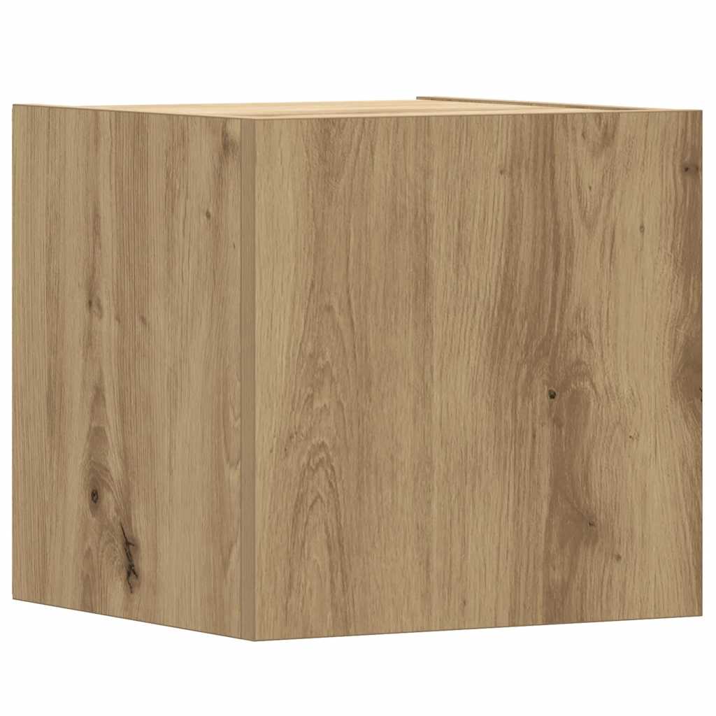 Set Mobile TV 8 pz Montato a Parete Rovere in Legno Multistrato | homemem39