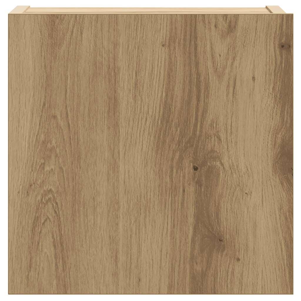 Set Mobile TV 8 pz Montato a Parete Rovere in Legno Multistrato | homemem39