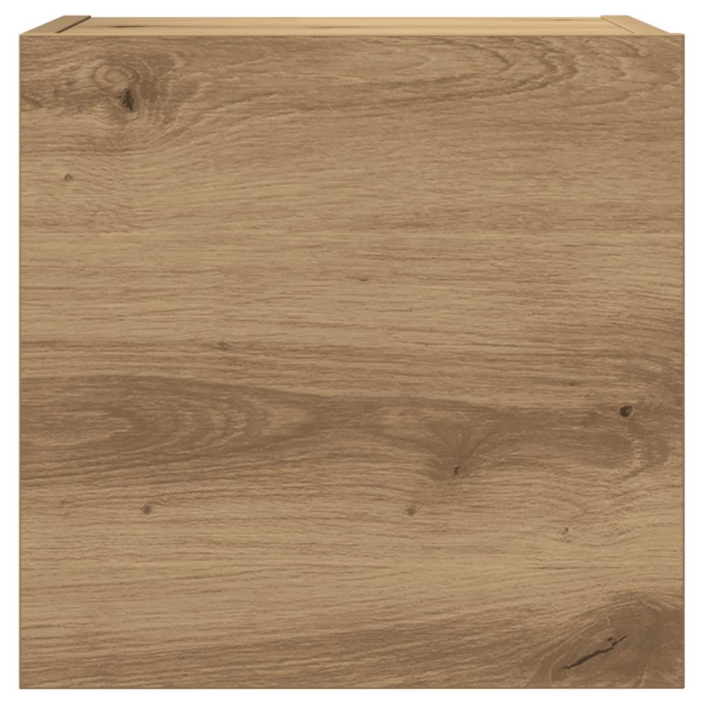 Set Mobile TV 7 pz Montato a Parete Rovere in Legno Multistrato