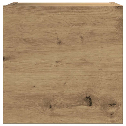 Set Mobile TV 7 pz Montato a Parete Rovere in Legno Multistrato