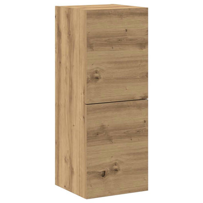 Set Mobile TV 4 pz Montato a Parete Rovere in Legno Multistrato - homemem39
