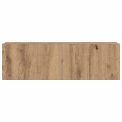 Set Mobile TV 7 pz Montato a Parete Rovere in Legno Multistrato | homemem39