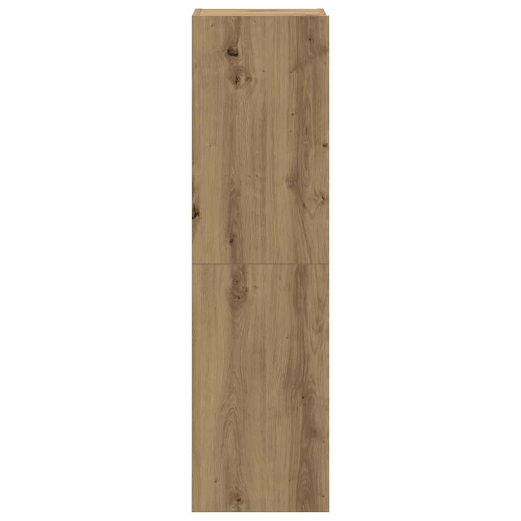Set Mobile TV 7 pz Montato a Parete Rovere in Legno Multistrato - homemem39