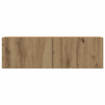 Set Mobile TV 5 pz Montato a Parete Rovere in Legno Multistrato - homemem39