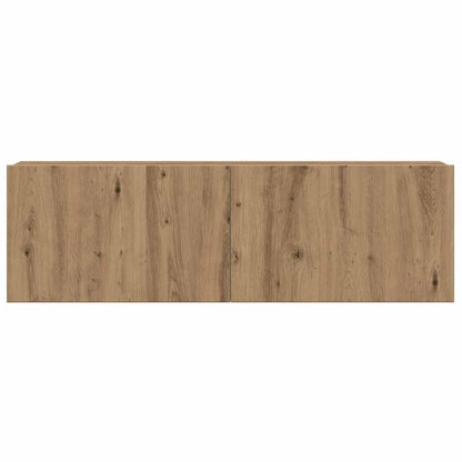 Set Mobile TV 8 pz Montato a Parete Rovere in Legno Multistrato | homemem39
