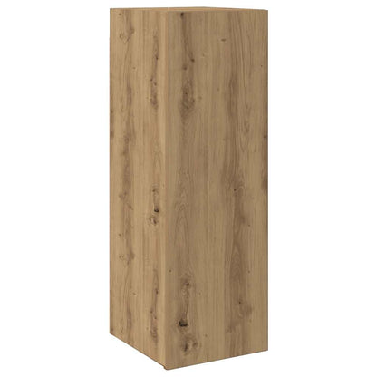Set Mobile TV 8 pz Montato a Parete Rovere in Legno Multistrato | homemem39