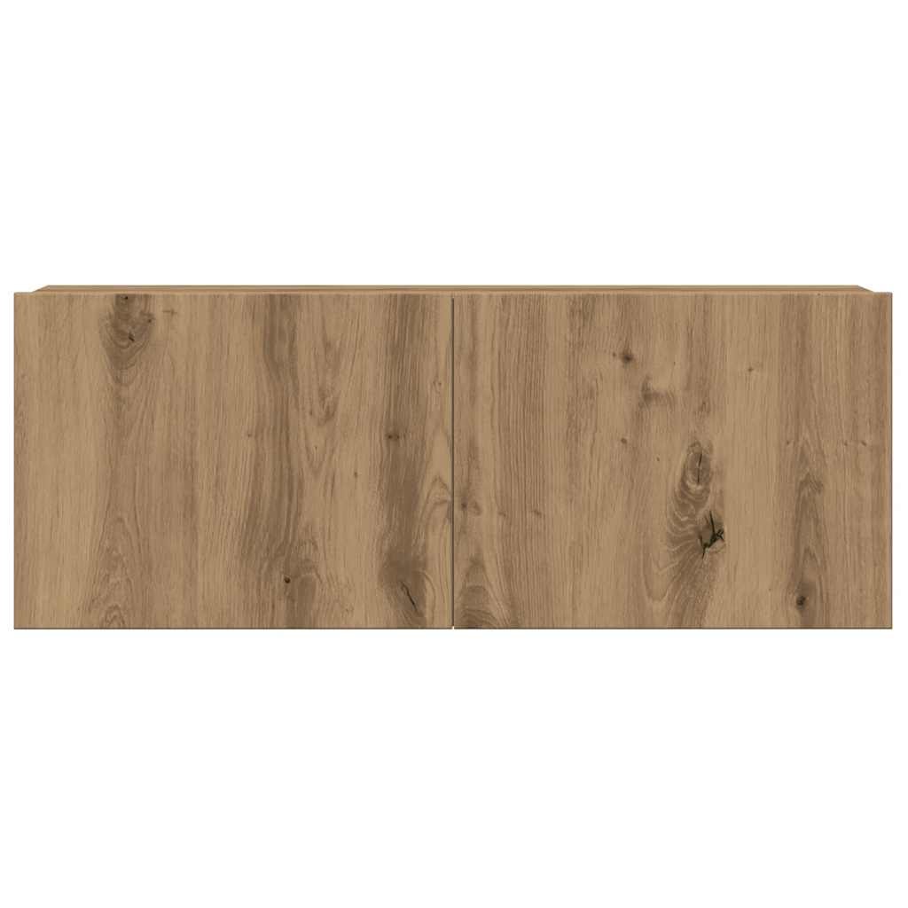 Set Mobile TV 6 pz Montato a Parete Rovere in Legno Multistrato - homemem39