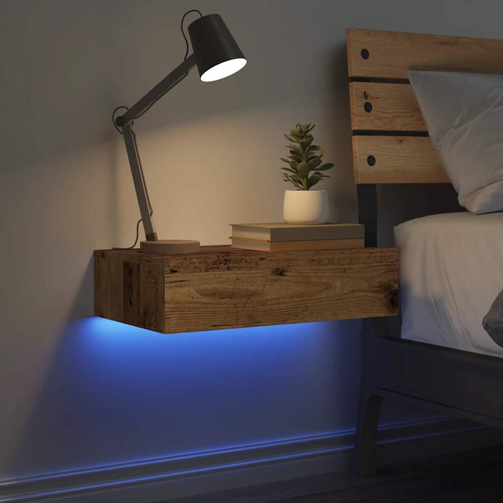 Comodino Legno Antico 60x35 cm in Legno Multistrato - homemem39