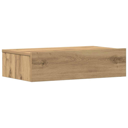 Comodino Rovere Artigianale 60x35 cm in Legno Multistrato - homemem39