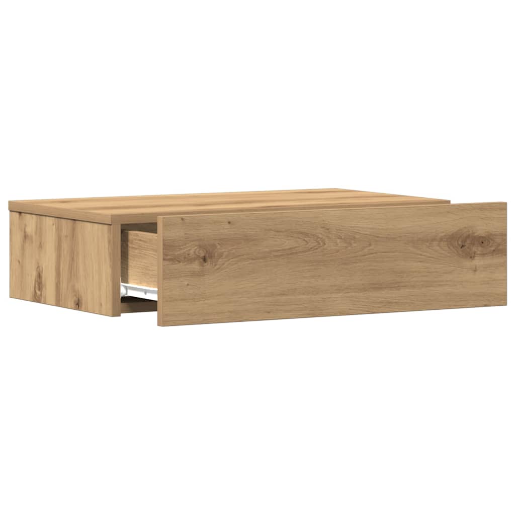 Comodino Rovere Artigianale 60x35 cm in Legno Multistrato - homemem39