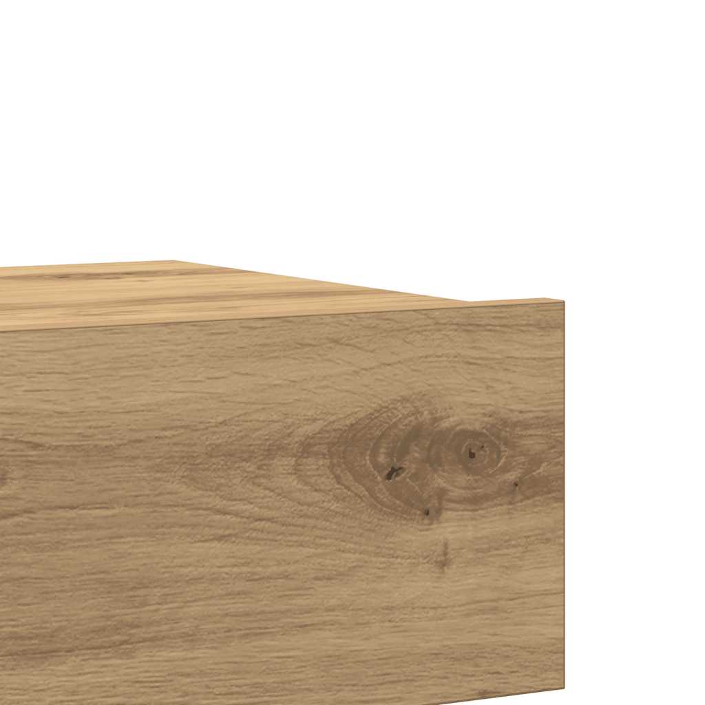 Comodino Rovere Artigianale 60x35 cm in Legno Multistrato - homemem39