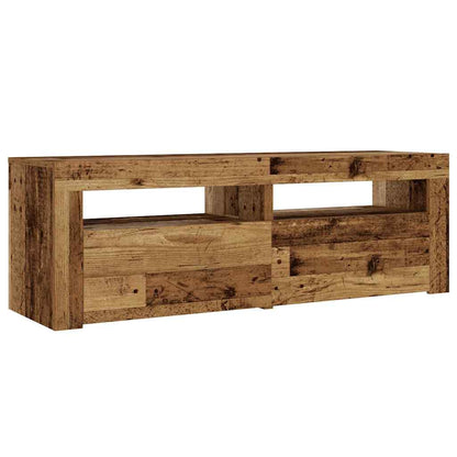 Comodini 2 pz con Luci LED Legno Antico 60x35x40 cm - homemem39