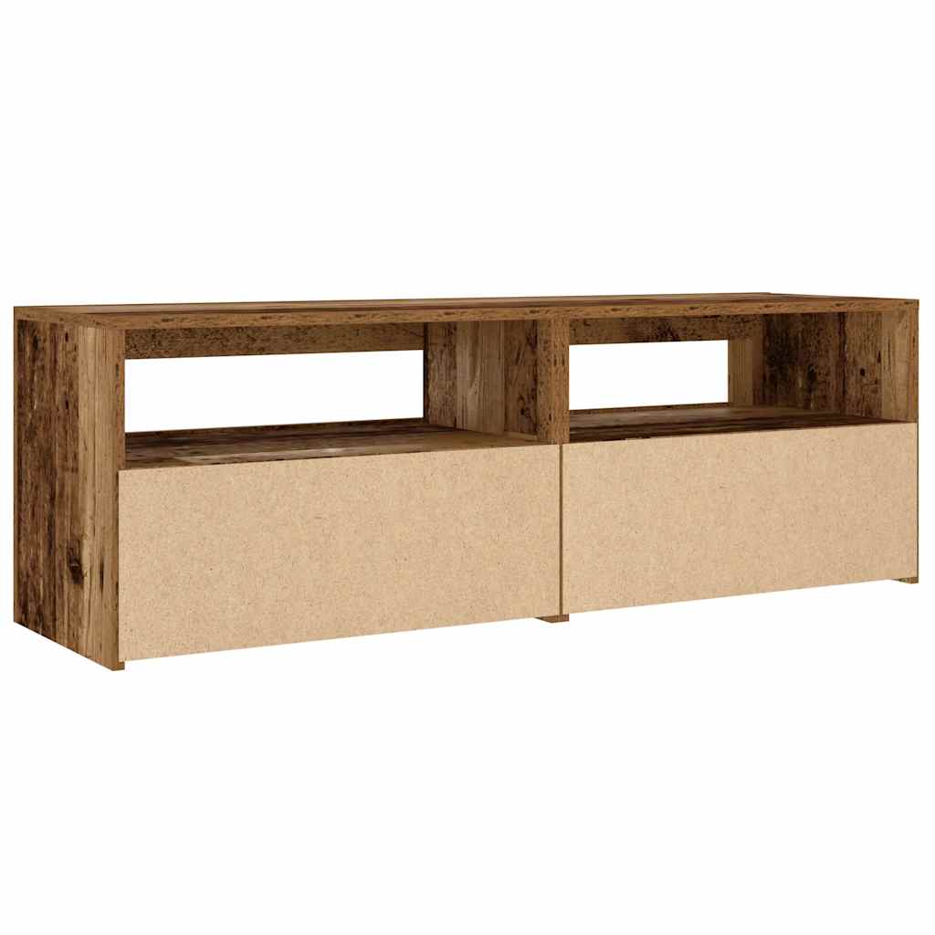 Comodini 2 pz con Luci LED Legno Antico 60x35x40 cm - homemem39