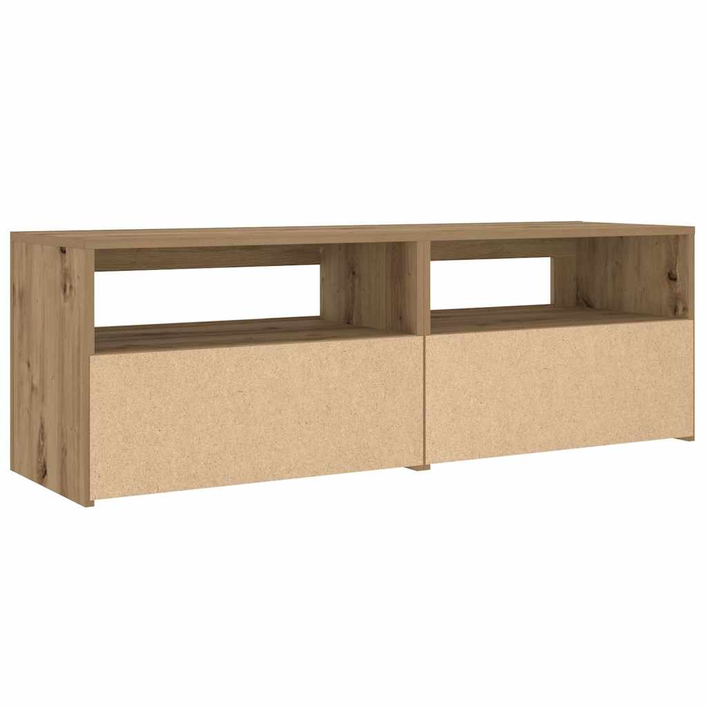 Comodini 2 pz con Luci LED Rovere Artigianale 60x35x40 cm - homemem39