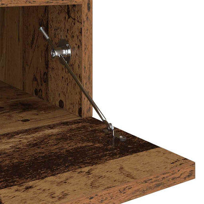 Mobile Porta TV con LED Legno Antico 200x35x40 cm Truciolato