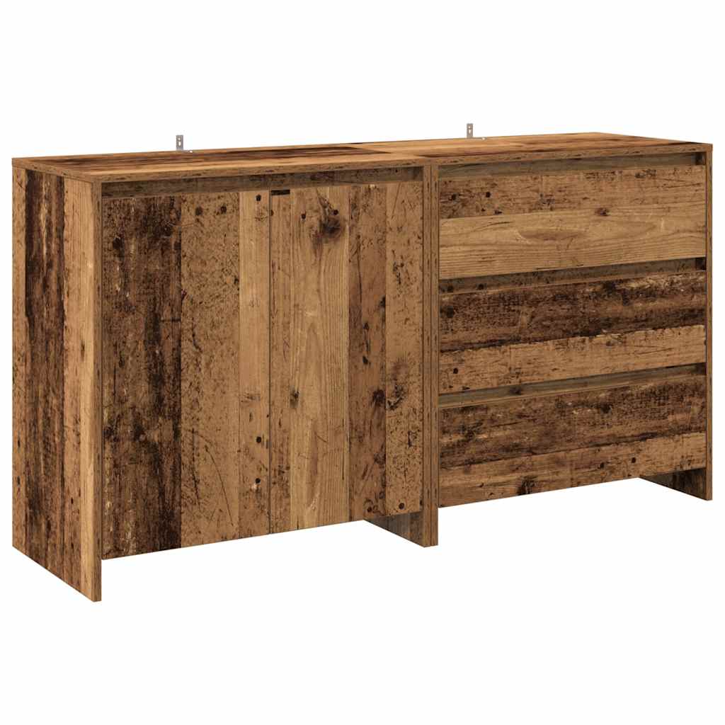 Credenza 2 pz Legno Antico in Legno Multistrato - homemem39