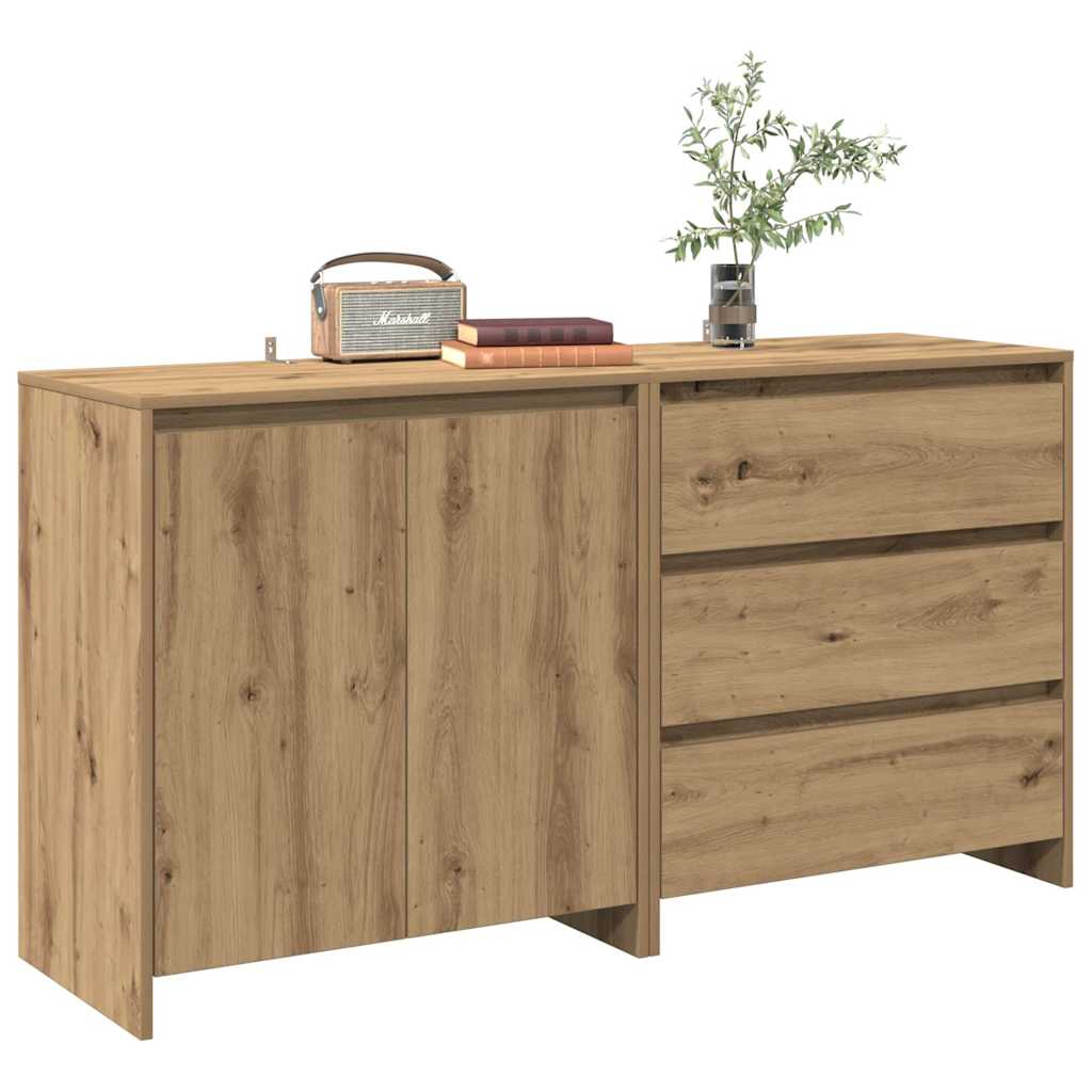 Credenza 2 pz Rovere Artigianale in Legno Multistrato - homemem39