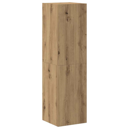 Set Mobile TV 3 pz Montato a Parete Rovere in Truciolato - homemem39
