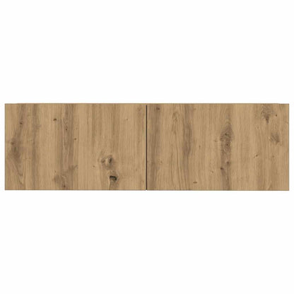 Set Mobile TV 5 pz Montato a Parete Rovere in Legno Multistrato | homemem39