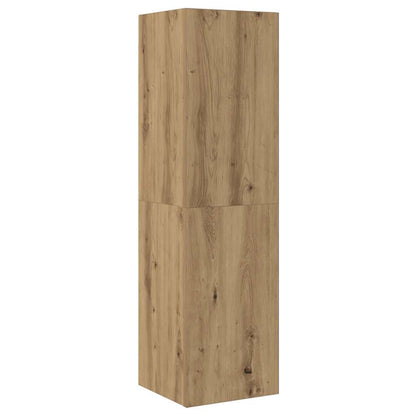 Set Mobile TV 5 pz Montato a Parete Rovere in Legno Multistrato - homemem39