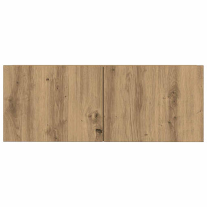 Set Mobile TV 7 pz Montato a Parete Rovere Artigianale - homemem39