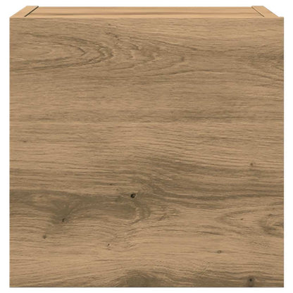 Set Mobile TV 7 pz Montato a Parete Rovere in Legno Multistrato - homemem39