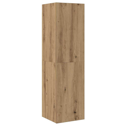 Set Mobile TV 7 pz Montato a Parete Rovere in Legno Multistrato - homemem39