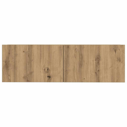 Set Mobile TV 7 pz Montato a Parete Rovere in Legno Multistrato - homemem39
