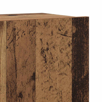 Set Mobile TV 4 pz Montato a Parete Legno Antico in Truciolato - homemem39