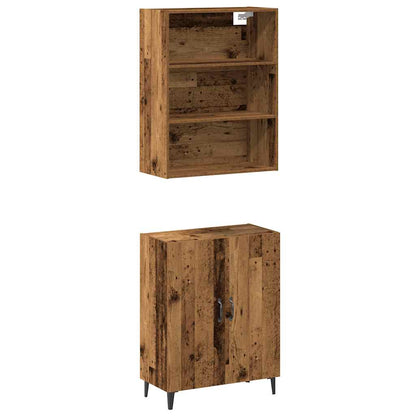 Credenza con Pensile Legno Antico in Legno Multistrato - homemem39