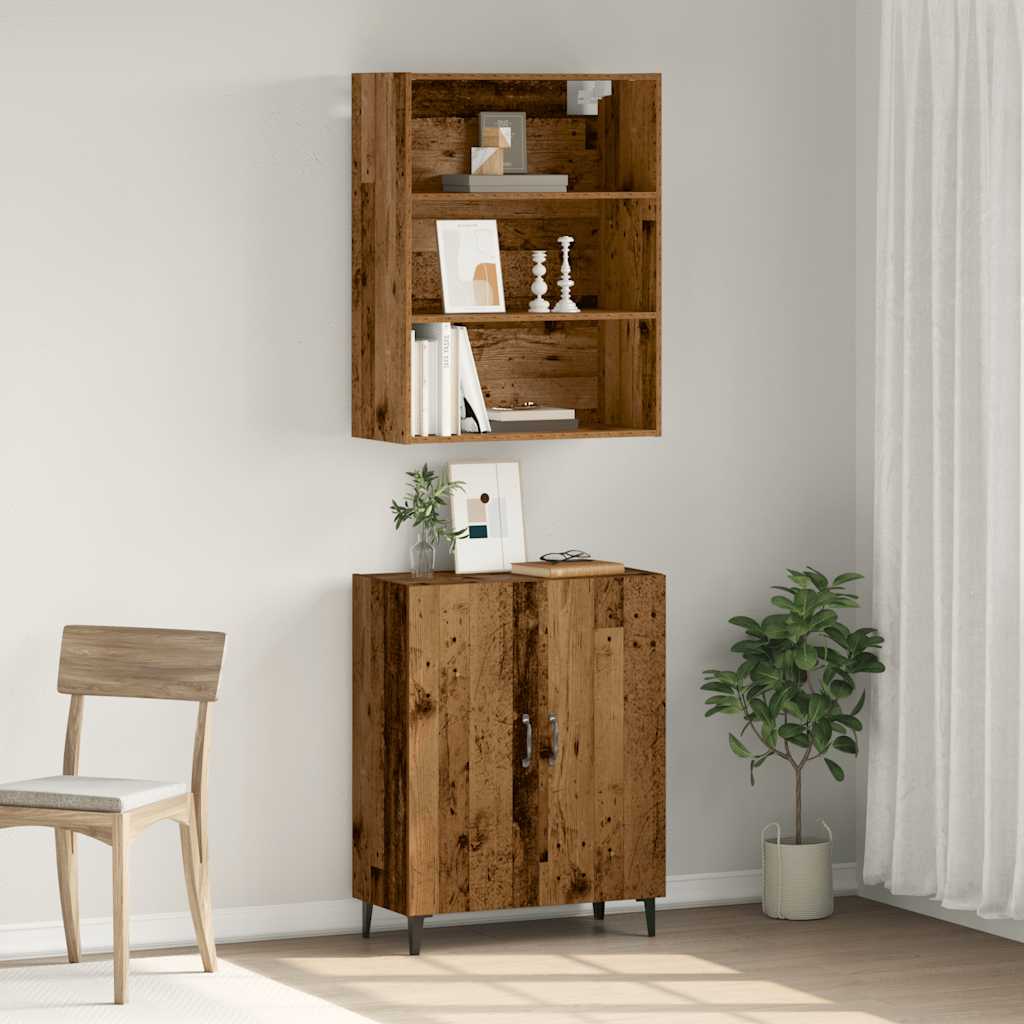 Credenza con Pensile Legno Antico in Legno Multistrato - homemem39