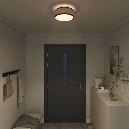 Lampada da soffitto Nero 30 x 13.5 cm Tessuto