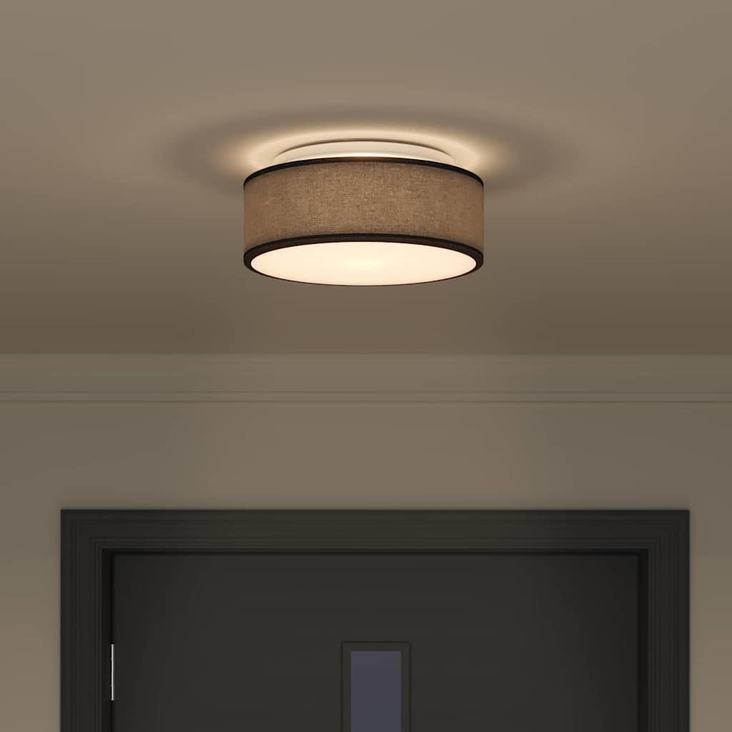 Lampada da soffitto Nero 30 x 13.5 cm Tessuto