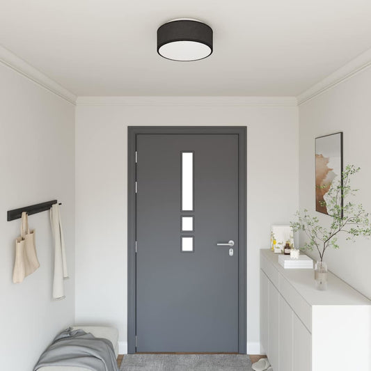 Lampada da soffitto Nero 30 x 13.5 cm Tessuto