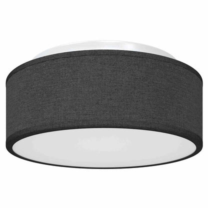 Lampada da soffitto Nero 30 x 13.5 cm Tessuto