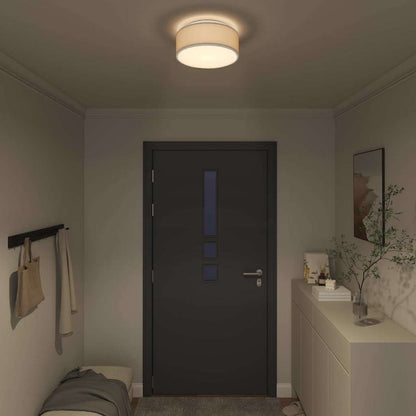 Lampada da soffitto Grigio 30 x 13.5 cm Tessuto