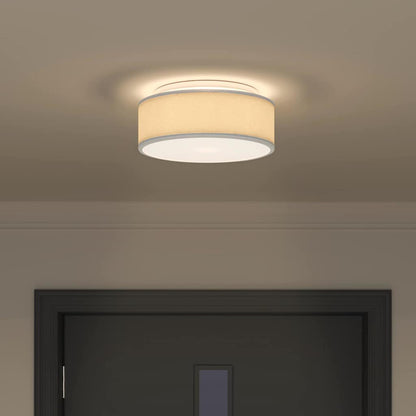 Lampada da soffitto Grigio 30 x 13.5 cm Tessuto