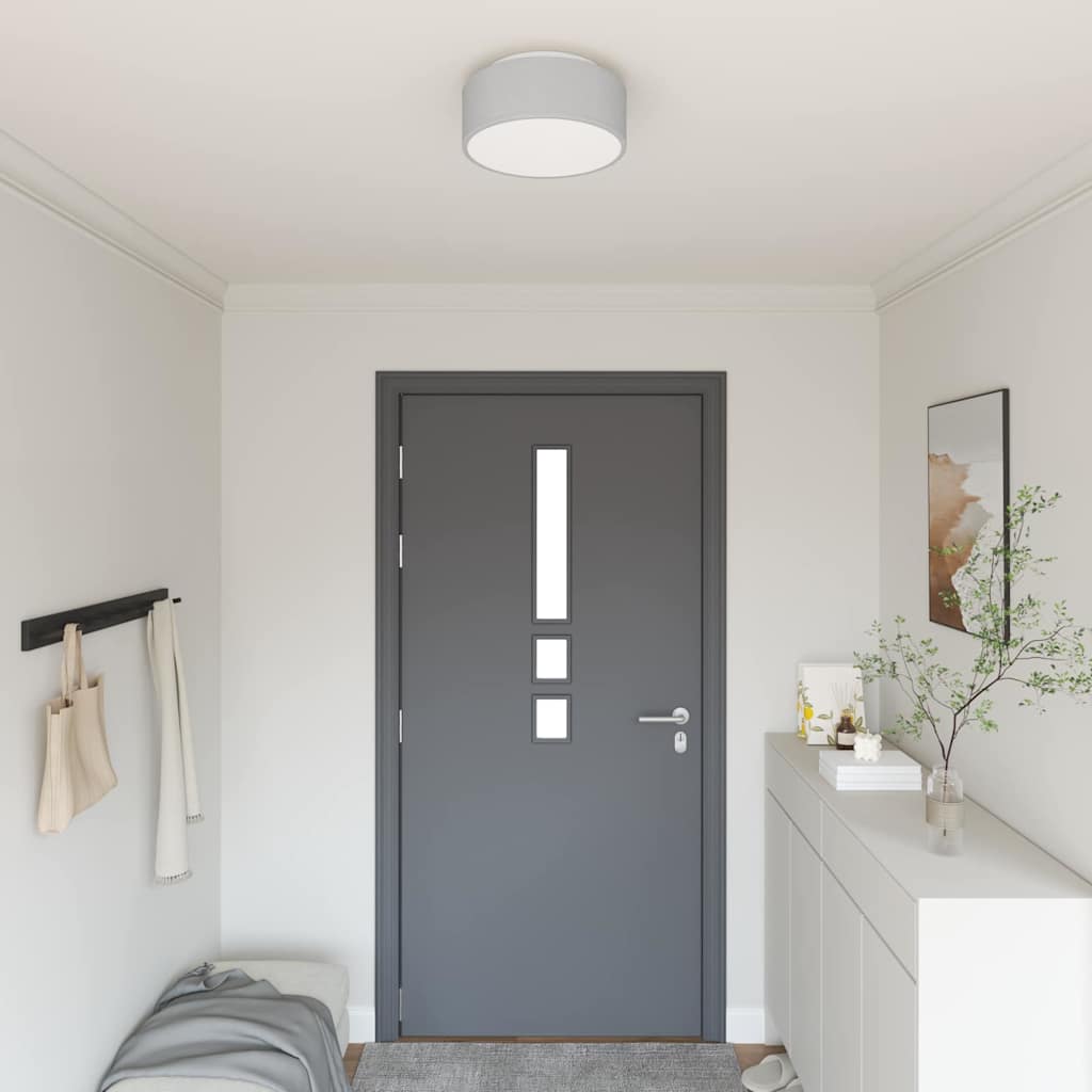 Lampada da soffitto Grigio 30 x 13.5 cm Tessuto