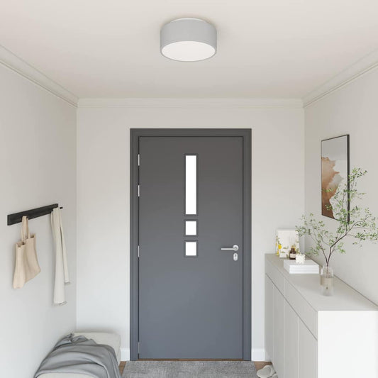 Lampada da soffitto Grigio 30 x 13.5 cm Tessuto