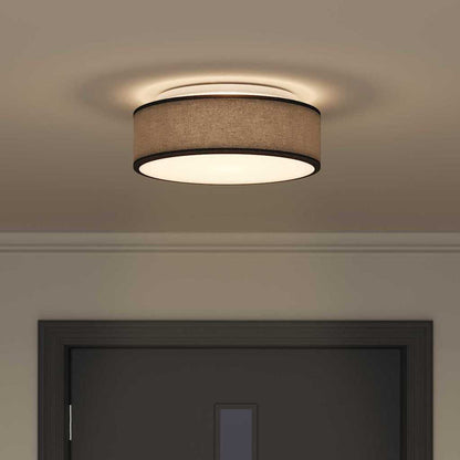 Lampada da soffitto Nero 38 x 13.5 cm Tessuto