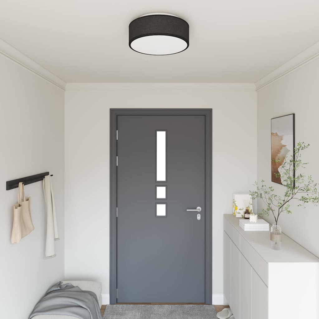 Lampada da soffitto Nero 38 x 13.5 cm Tessuto