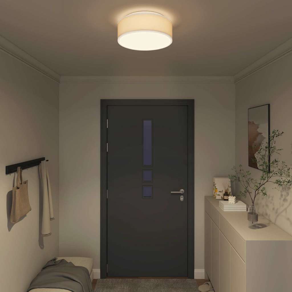 Lampada da soffitto Bianco 38 x 13.5 cm Tessuto